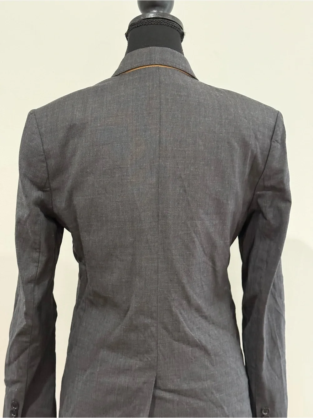 Crew cuts 14 Loudlow Tollegno 1900 Wool Charcoal Grey Two-Button Blazer 535